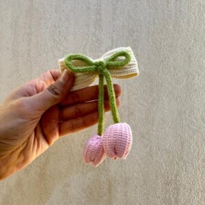 Jute Tulip Bow Pins