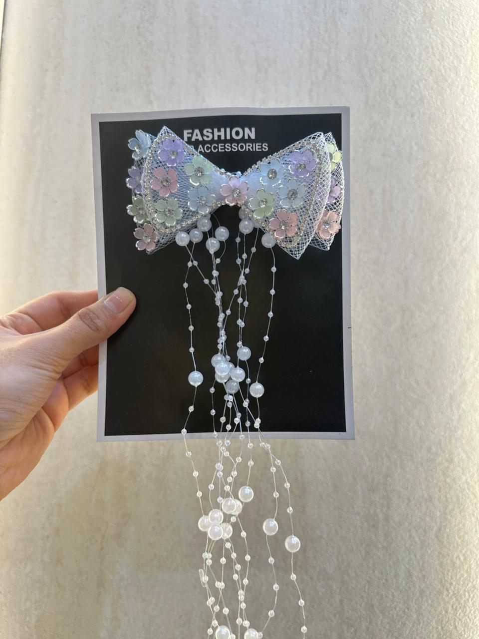 Crystal Hair Pin With Fancy Moti Strips - Image 2