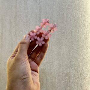 Pink hair clips