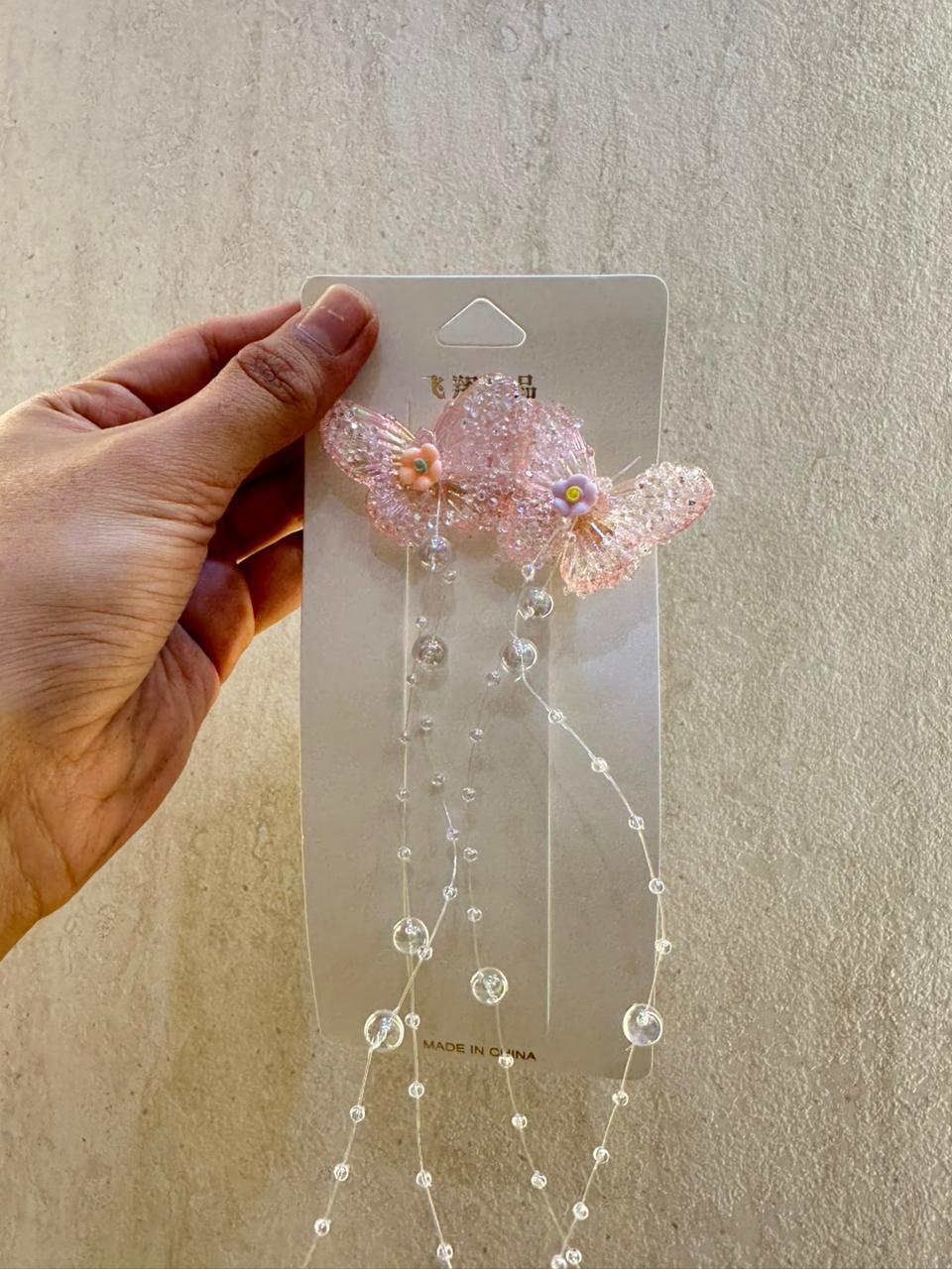 Crystal butterfly pins